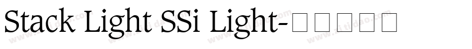 Stack Light SSi Light字体转换